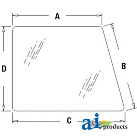 A & I PRODUCTS Glass, RH Window & Door, Upper 41.75" x34.25" x2.25" A-F63307